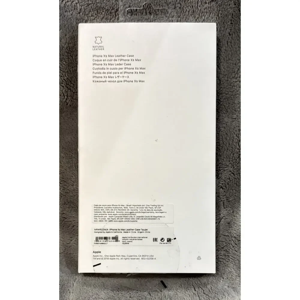 Apple iPhone X‎ Max Leather Case Taupe in color